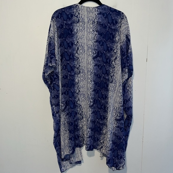 Angie Blue Snake Print Kimono Boho Cover Up T41* 42725 - Picture 2 of 4
